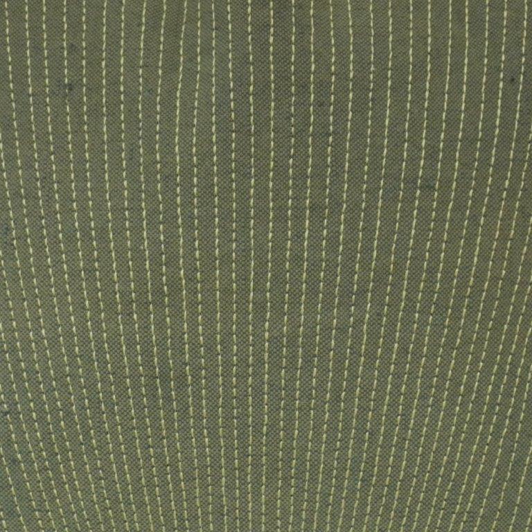 Sage Green Embroidered Cotton Cushion Cover | Textured Stripe Design | 45x45 cm - Bulk manufacturer & supplier from Panipat, India