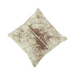 Jacquard Cotton Cushion Cover 45x45 cm | Abstract Sunburst Woven Cushion Cover | Neutral Decorative Throw Pillow Cover for Sofa & Living Room