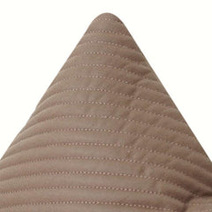 Minimalist Ribbed Cotton Cushion Cover – Textured Solid Beige Decorative Pillow Cover (18x18 Inch)