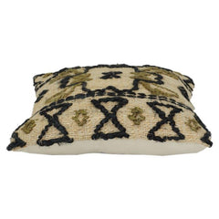 Handcrafted Jute Hand Woven Cushion Cover | Rustic Tribal Pattern | Natural Textured Throw Pillow Case | Boho Home Décor | 18x18 Inch