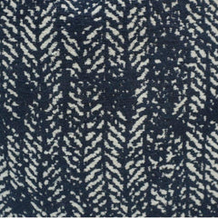 Navy Blue Jacquard Cotton Cushion Cover 45x45 cm | Woven Herringbone Pattern Decorative Pillow Cover