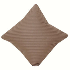 Minimalist Ribbed Cotton Cushion Cover – Textured Solid Beige Decorative Pillow Cover (18x18 Inch)