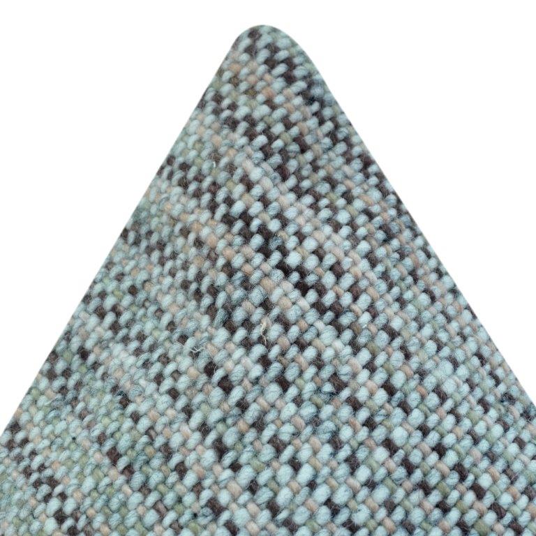 Handwoven 100% Wool Cushion Cover – Textured Abstract Pattern in Soft Sage & Grey | 18x18 Inch Decorative Pillow Case - Bulk manufacturer & supplier from Panipat, India