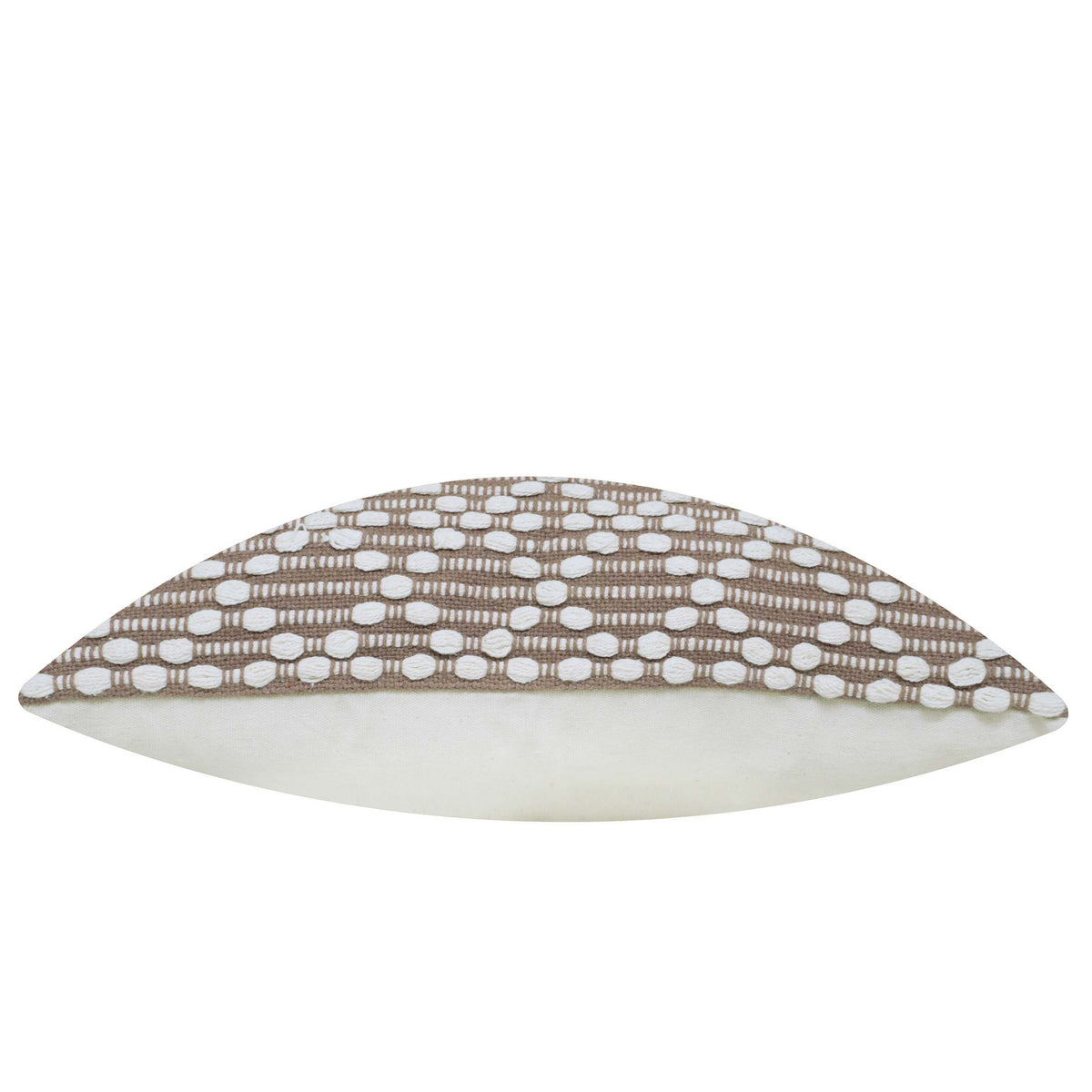 Handwoven Beige & White Textured Cushion Cover – 45 x 45 cm