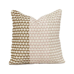 Handgewebter Baumwoll-Kissenbezug 45x45 cm | Zweifarbiges strukturiertes geometrisches Design | Modern Boho Zierkissenbezug