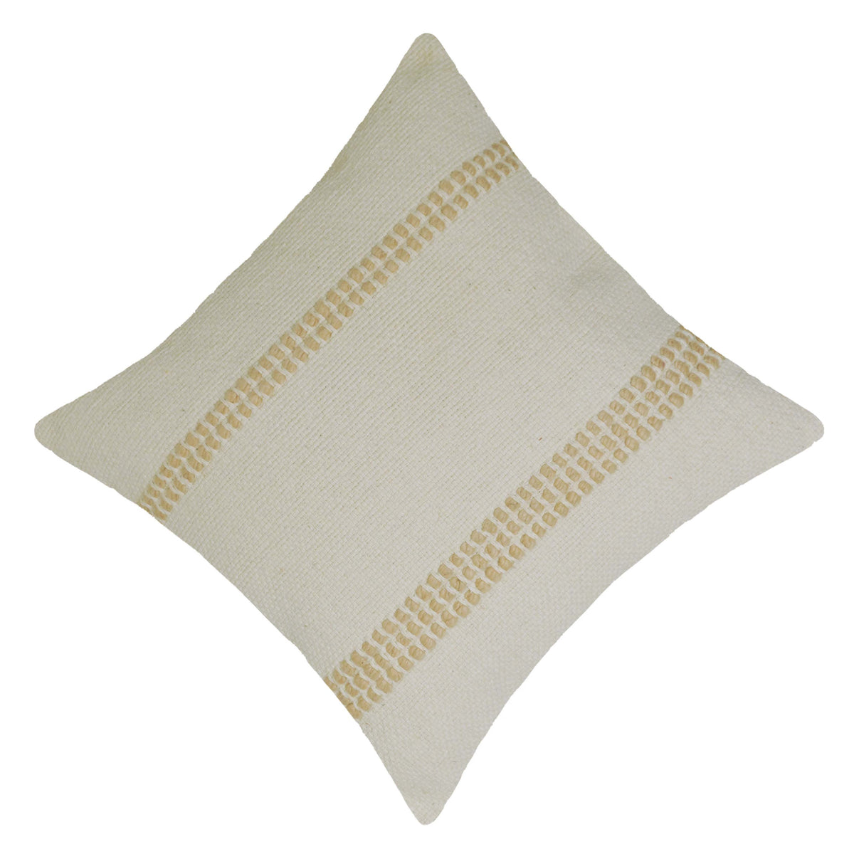 Handwoven Textured Cushion Cover – Cream & Ivory, 45 x 45 cm (18 x 18 Inches)