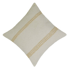 Handwoven Textured Cushion Cover – Cream & Ivory, 45 x 45 cm (18 x 18 Inches)