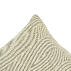 Handwoven Herringbone Cotton Cushion Cover – Beige | 45x45 cm Decorative Throw Pillow Cover