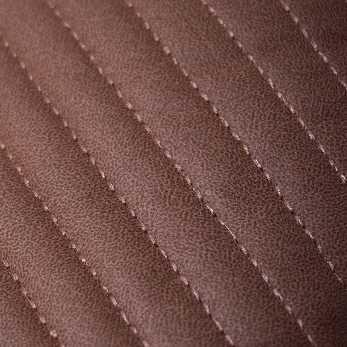 Brown Faux Leather Embroidered Cushion Cover 45x45 cm | Quilted Stitched Designer Throw Pillow Cover | Modern Decorative Cushion Cover with Hidden Zipper - Bulk manufacturer & supplier from Panipat, India