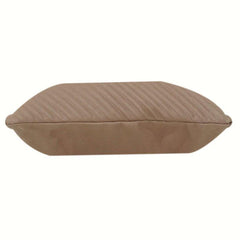 Minimalist Ribbed Cotton Cushion Cover – Textured Solid Beige Decorative Pillow Cover (18x18 Inch)