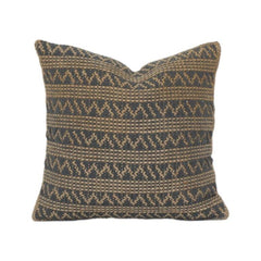 Handwoven Jute Cotton Cushion Cover – Textured Geometric Pattern | Rustic Boho Decorative Pillow Cover (18x18 Inch)