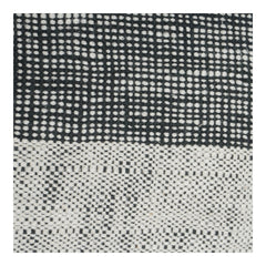 Handwoven Striped Cotton Cushion Cover – Black & Off-White Textured Pillow Case | 18x18 Inch Modern Minimal Décor