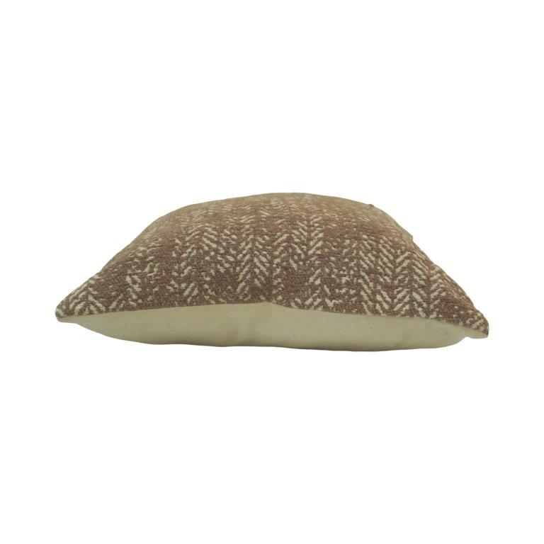 Jacquard Cotton Cushion Cover 45x45 cm | Textured Woven Decorative Pillow Cover | Beige Geometric Design - Bulk manufacturer & supplier from Panipat, India