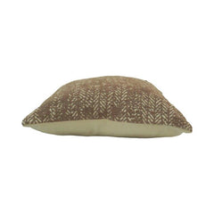 Jacquard Cotton Cushion Cover 45x45 cm | Textured Woven Decorative Pillow Cover | Beige Geometric Design
