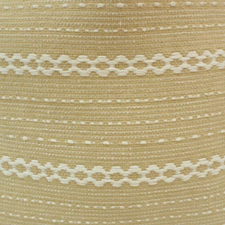 Handwoven Beige Striped Cotton Cushion Cover – 45x45 cm | Minimal Textured Decorative Pillow Cover