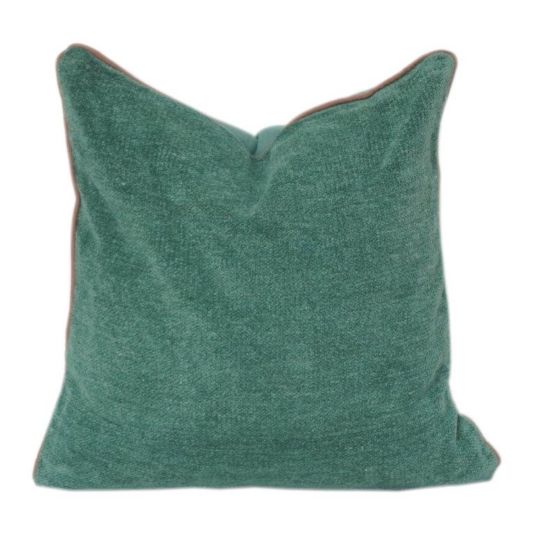 Emerald Textured Cotton Cushion Cover | Minimal Solid Woven Accent Pillow Cover | Modern Home Décor (18x18 Inch) - Bulk manufacturer & supplier from Panipat, India