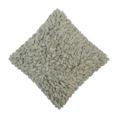 Handwoven Shaggy Texture Cushion Cover – Soft Plush Cotton Throw Pillow Cover | Sage Green | 45x45 cm