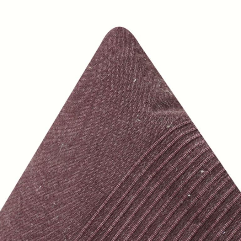 Textured Striped Cotton Cushion Cover | Minimalist Woven Design | Maroon Brown Accent Pillow Cover | 45x45 cm
