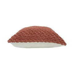 Rust Textured Bubble Weave Polyester Cushion Cover | 45 x 45 cm Decorative Throw Pillow Cover for Sofa & Living Room