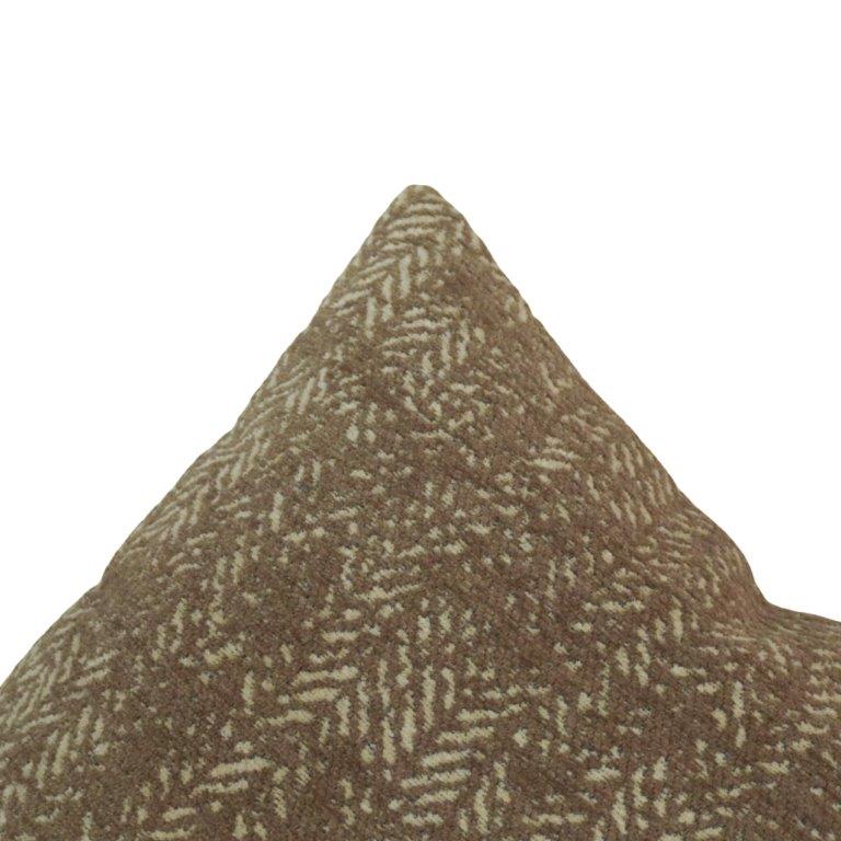 Jacquard Cotton Cushion Cover 45x45 cm | Textured Woven Decorative Pillow Cover | Beige Geometric Design - Bulk manufacturer & supplier from Panipat, India