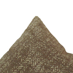 Jacquard Cotton Cushion Cover 45x45 cm | Textured Woven Decorative Pillow Cover | Beige Geometric Design