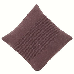 Housse de coussin en coton texturé à rayures | Design tissé minimaliste | Housse d'oreiller décoratif marron bordeaux | 45x45 cm