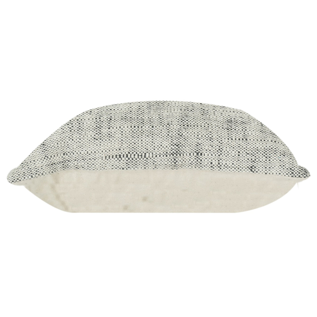 Handwoven Striped Cotton Cushion Cover – Black & Off-White Textured Pillow Case | 18x18 Inch Modern Minimal Décor - Bulk manufacturer & supplier from Panipat, India