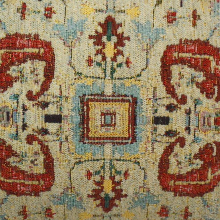 Vintage Jacquard Woven Cushion Cover | Traditional Medallion Pattern | Decorative Sofa Pillow Cover | 45x45 cm