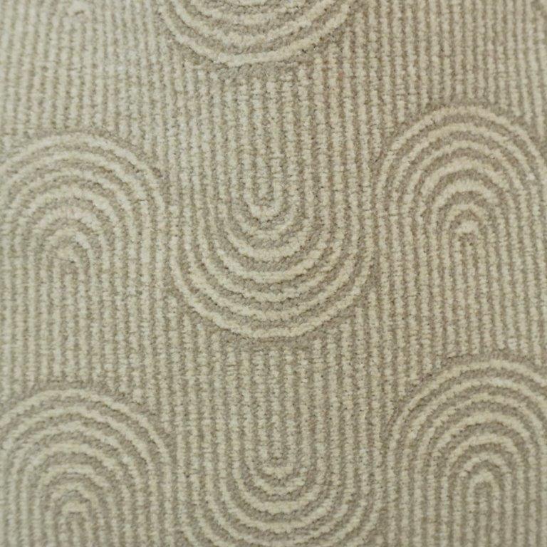 Ivory Jacquard Cotton Cushion Cover 45x45 cm | Geometric Arch Pattern | Textured Decorative Throw Pillow Cover - Bulk manufacturer & supplier from Panipat, India