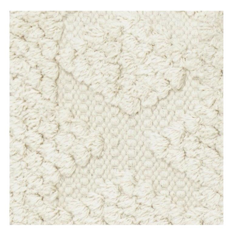 Handcrafted Textured Cotton Cushion Cover 45x45 cm | Neutral Boho Tufted Throw Pillow | Minimalist Home Décor