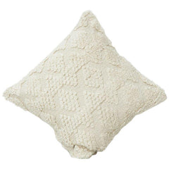 Housse de Coussin Texturée en Coton Faite Main 45x45 cm | Coussin Déco Touffeté Boho Neutre | Décoration Intérieure Minimaliste