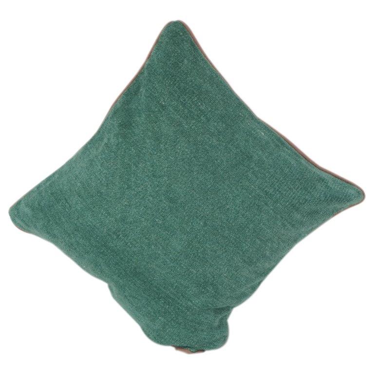Emerald Textured Cotton Cushion Cover | Minimal Solid Woven Accent Pillow Cover | Modern Home Décor (18x18 Inch) - Bulk manufacturer & supplier from Panipat, India