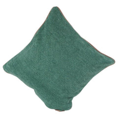 Emerald Textured Cotton Cushion Cover | Minimal Solid Woven Accent Pillow Cover | Modern Home Décor (18x18 Inch)