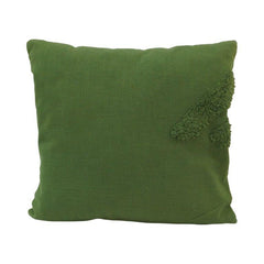 Olive Green Tufted Cotton Cushion Cover – Minimal Decorative Pillow Cover 45x45 cm