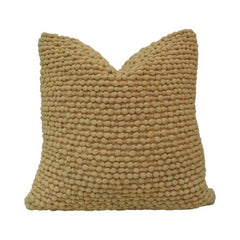 Handcrafted Textured Bobble Polyester Cushion Cover – Beige | 45 x 45 cm | Decorative Throw Pillow Cover