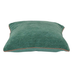 Emerald Textured Cotton Cushion Cover | Minimal Solid Woven Accent Pillow Cover | Modern Home Décor (18x18 Inch)