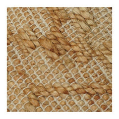 Handwoven 100% Jute Cushion Cover with Geometric | Rustic Boho Natural Throw Pillow Cover | 18x18 Inch