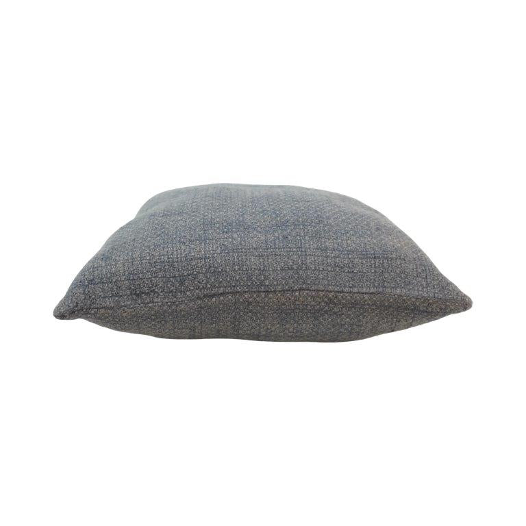Textured Blue Woven Cushion Cover – Premium Cotton Decorative Pillow Cover | 45x45 cm - Bulk manufacturer & supplier from Panipat, India