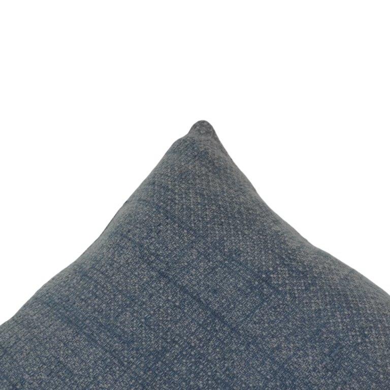 Textured Blue Woven Cushion Cover – Premium Cotton Decorative Pillow Cover | 45x45 cm - Bulk manufacturer & supplier from Panipat, India
