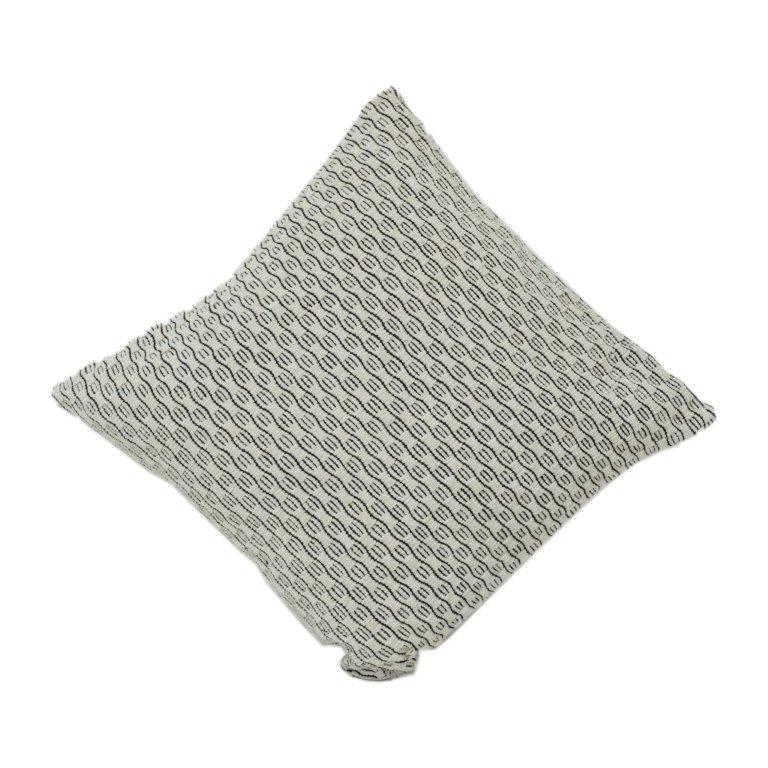 Jacquard Cotton Cushion Cover 45x45 cm | Woven Geometric Pattern | Textured Decorative Pillow Cover with Concealed Zip - Bulk manufacturer & supplier from Panipat, India