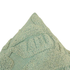 Sage Leaf Tufted Cotton Cushion Cover – 45x45 cm | Textured Botanical Throw Pillow Cover