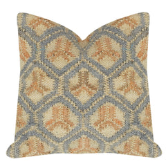 Handwoven Jute Cushion Cover with Geometric Pattern | Textured Boho Throw Pillow Cover | Neutral Earth Tone Decor | 18x18 Inch