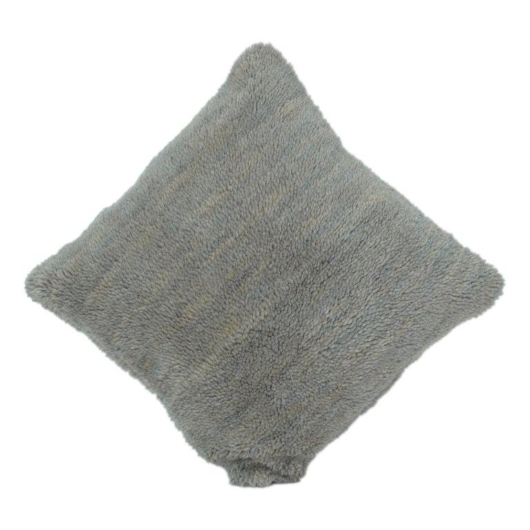Kissenbezug aus weichem Plüsch – Unifarbener Kissenbezug aus Kunstfell in Grau | 45x45 cm - Bulk manufacturer & supplier from Panipat, India