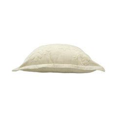 Ivory Snowflake Tufted Cotton Cushion Cover – 45x45 cm | Textured Nordic Winter Design