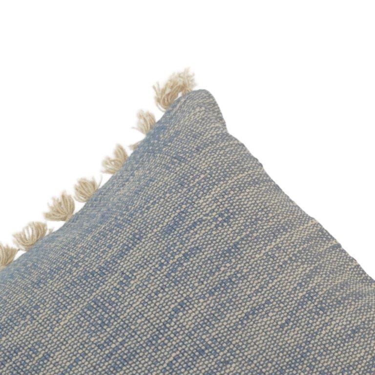 Handmade Textured Tassel Cushion Cover – Woven Cotton Throw Pillow Cover 45x45 cm | Modern Rustic Home Décor