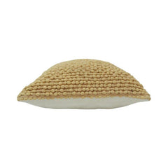Handcrafted Textured Bobble Polyester Cushion Cover – Beige | 45 x 45 cm | Decorative Throw Pillow Cover