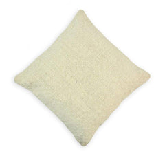 Handmade Cotton Cushion Cover 45x45 cm | Minimal Textured Ivory Throw Pillow Cover | Soft Woven Decorative Cushion