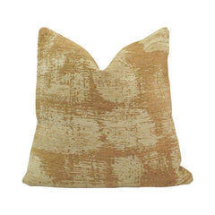 Golden Beige Jacquard Cotton Cushion Cover – Textured Abstract Design | 45x45 cm