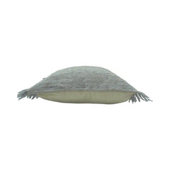 Sage Green Frayed Edge Cotton Cushion Cover – 45x45 cm