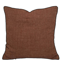 Plain Brown Textured Cotton Cushion Cover 45x45 cm